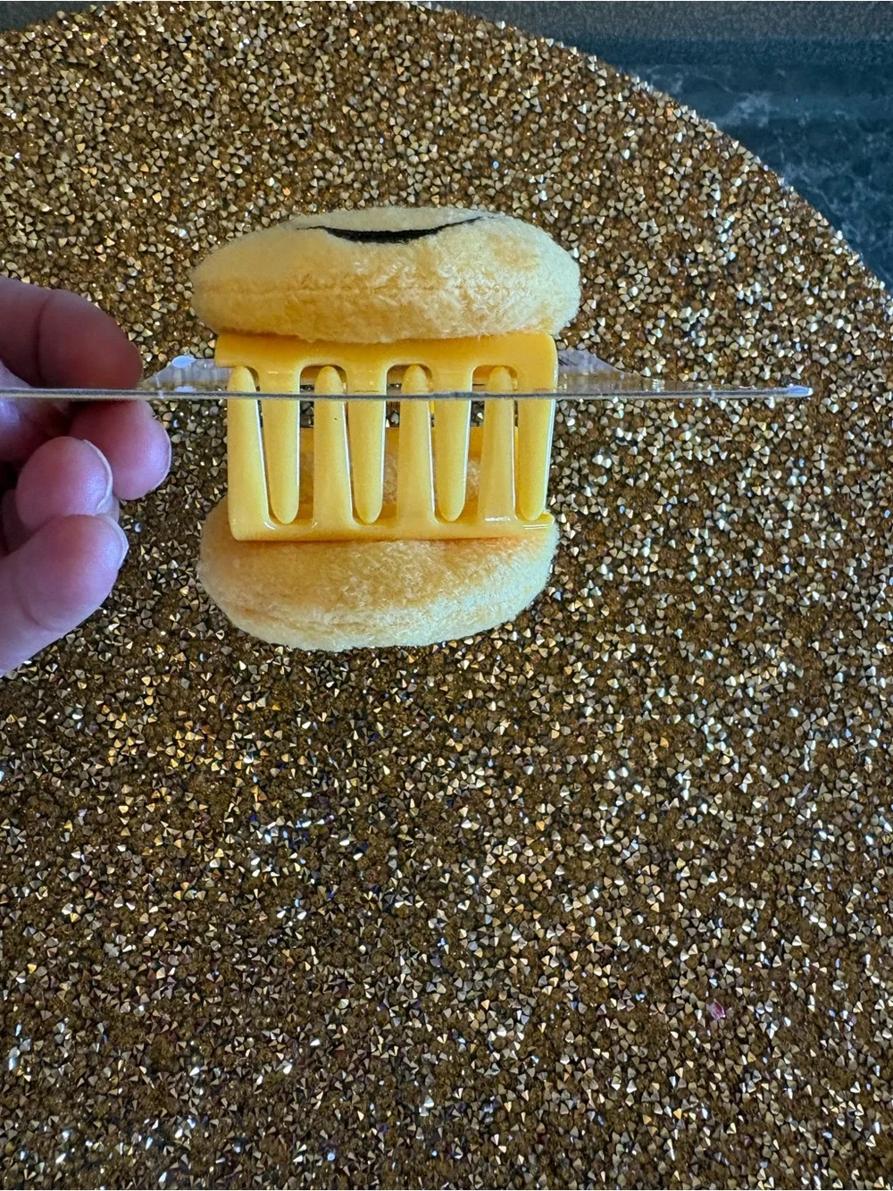 Disney Yellow Winnie the Pooh Plush Claw Hair Clip